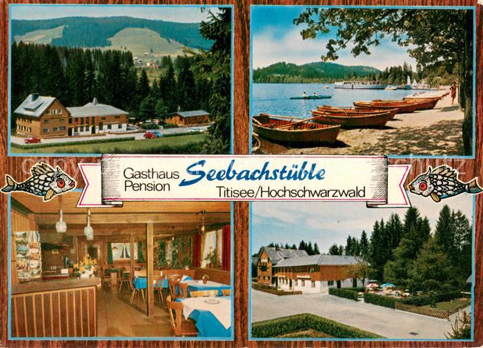 TITISEE Schwarzwald BW Gasthaus Pension Seebachstueble Gaststube Strand
