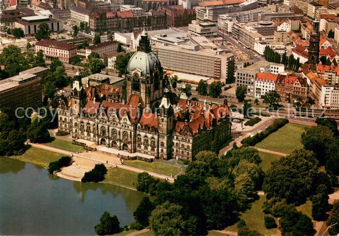 HANNOVER  CITY Rathaus Fliegeraufnahme