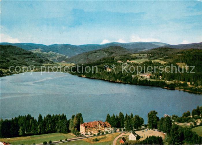 TITISEE Schwarzwald BW Fliegeraufnahme mit Titiseehotel und Feldberg