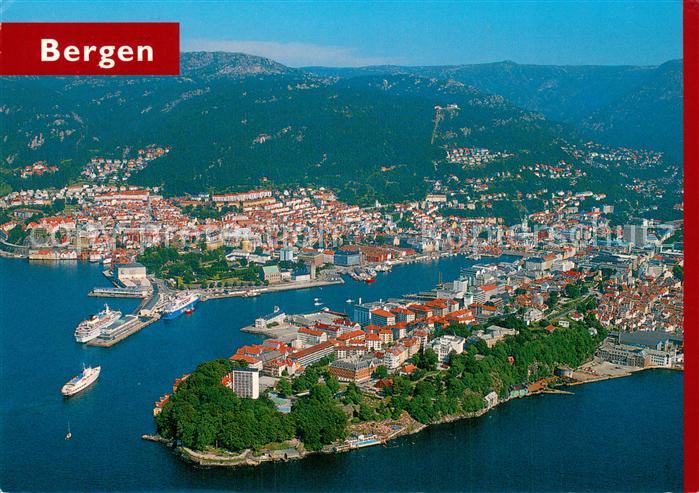 Bergen  Norge Fliegeraufnahme
