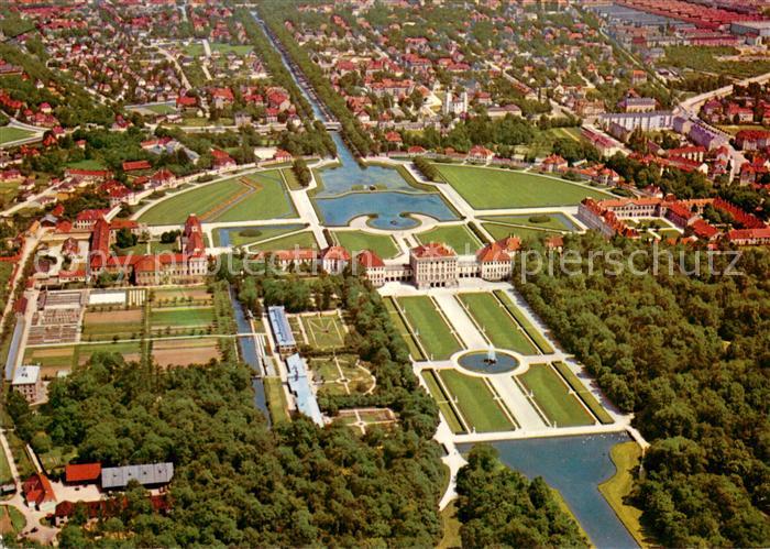 Muenchen Bayern Schloss Nymphenburg Fliegeraufnahme
