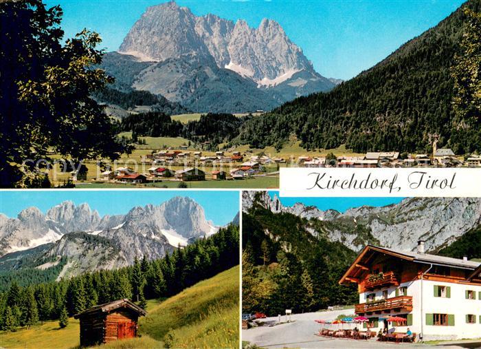 Kirchdorf Tirol AT Panorama mit Wildem Kaiser und Griessneralm