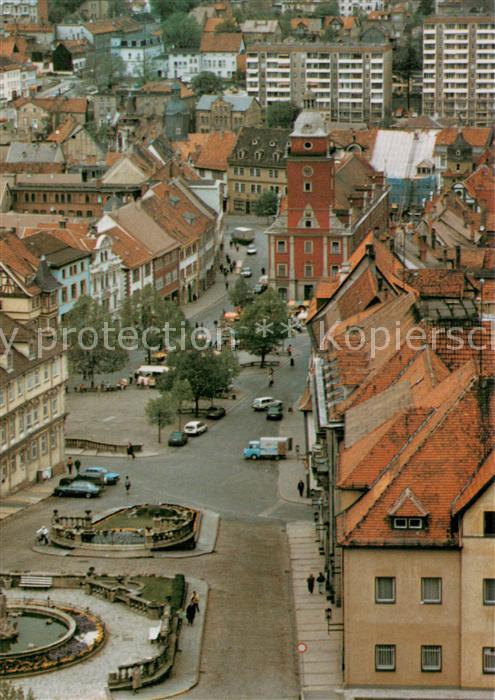 Gotha  Thueringen Schlossberg mit Wasserkunst und Rathaus