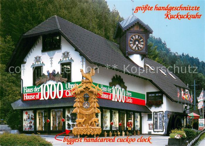 Triberg Haus der 1000 Uhren Groesste handgeschnitzte Kuckucksuhr