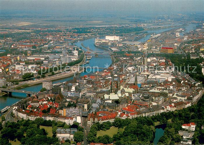 BREMEN  CITY Fliegeraufnahme