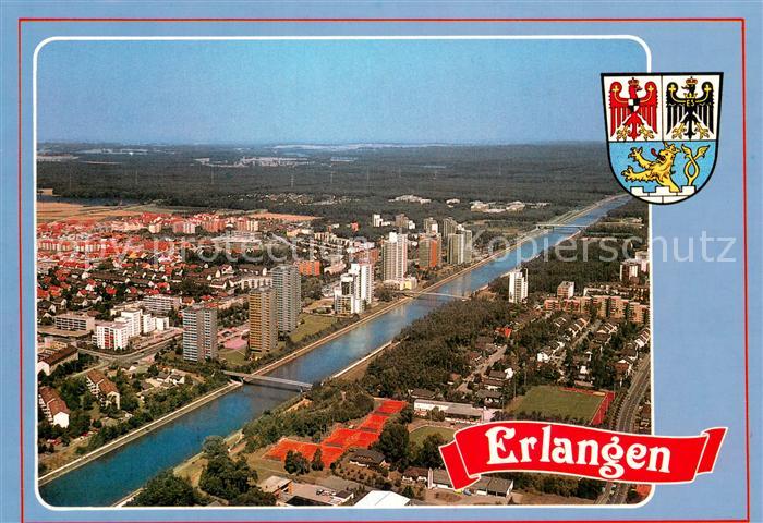 ERLANGEN Bayern Am Europakanal Fliegeraufnahme