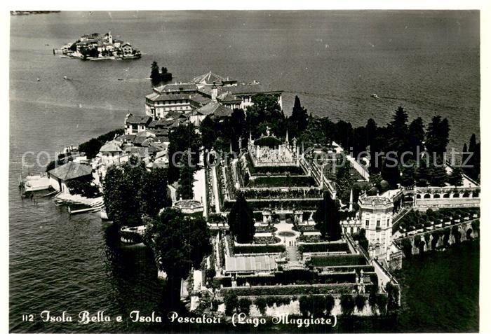 Isola-Bella Lago Maggiore IT e Isola Pescatori Fliegeraufnahme