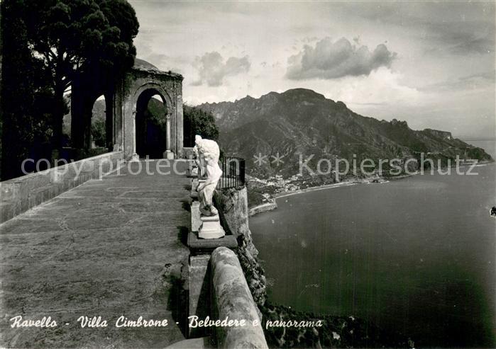 Ravello Amalfikueste Villa Cimbrone Belvedere e panorama