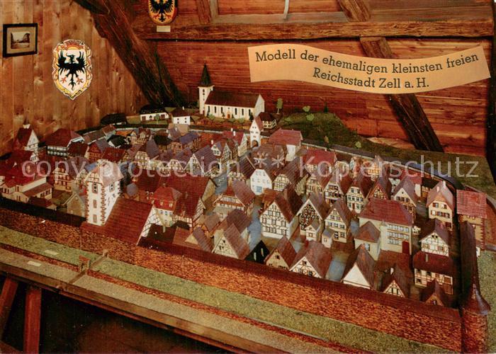 Zell Harmersbach Modell der ehem kleinsten freien Reichsstadt Zell H