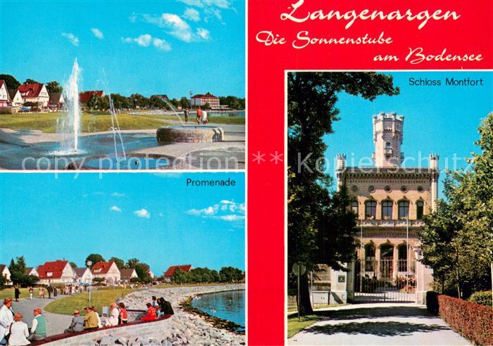 Langenargen Bodensee Fontaene Promenade Schloss Montfort