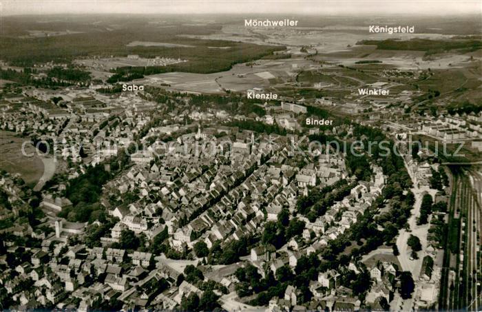 Villingen -Schwenningen Fliegeraufnahme mit Moenchweiler und Koenigsfeld