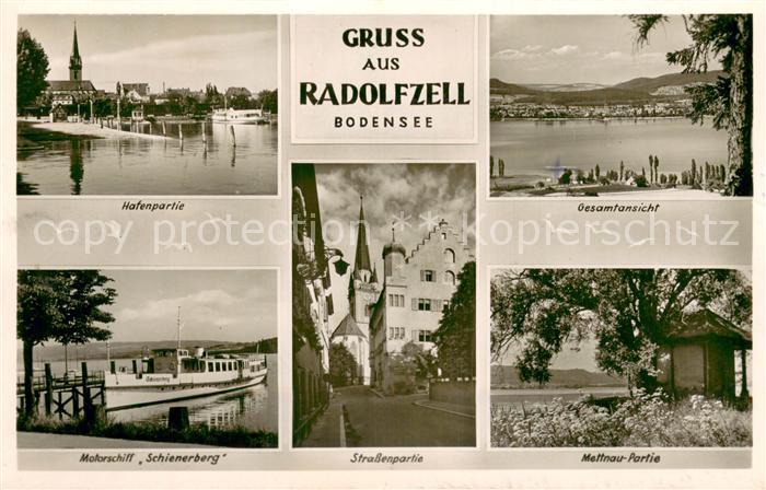 Radolfzell Bodensee Hafenpartie MS Schienenberg Strassenpartie Panorama Mettnau