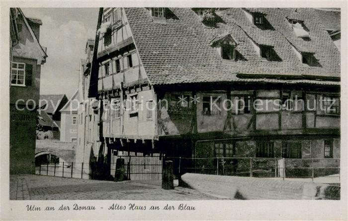 Ulm  Donau Altes Haus an der Blau