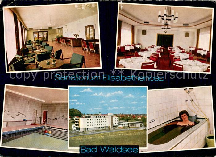 Bad Waldsee Sanatorium Elisabethenbad Gastraeume Hallenbad Moorbad