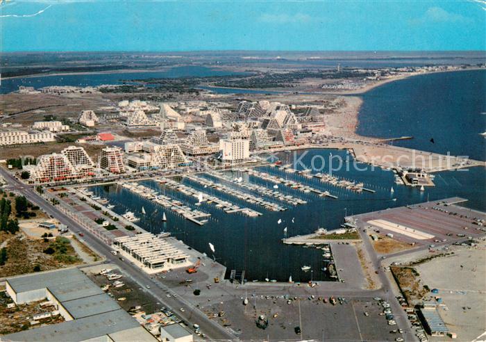 La Grande-Motte 34 Vue aerienne Dans le fond Le Grau du Roi