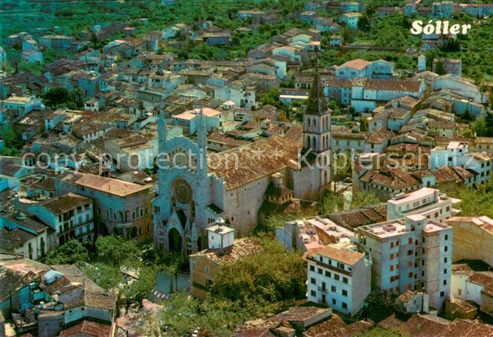 Soller Mallorca Vista aerea En primer termine la Iglesia Parroquial