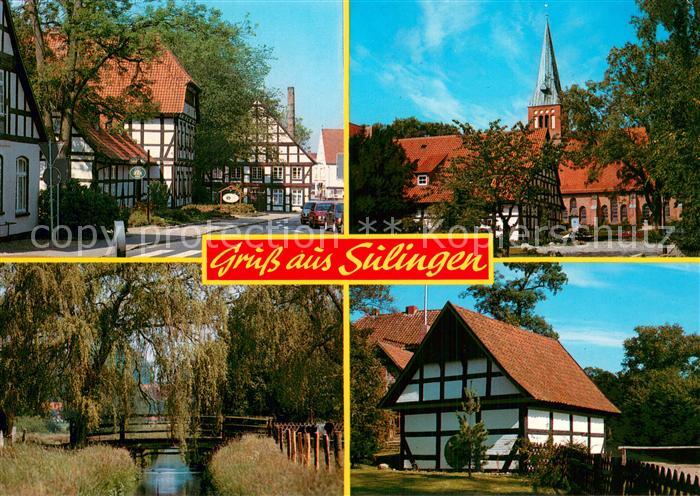 Sulingen Ortsmotive mit Kirche