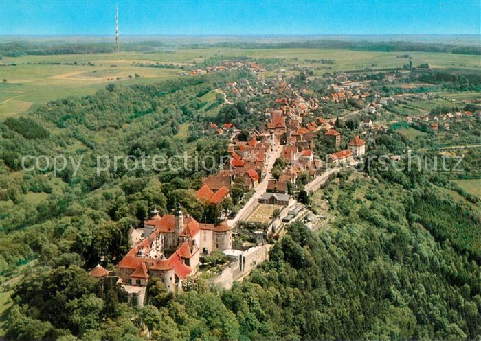 Langenburg Wuerttemberg Schloss Langenburg Fliegeraufnahme