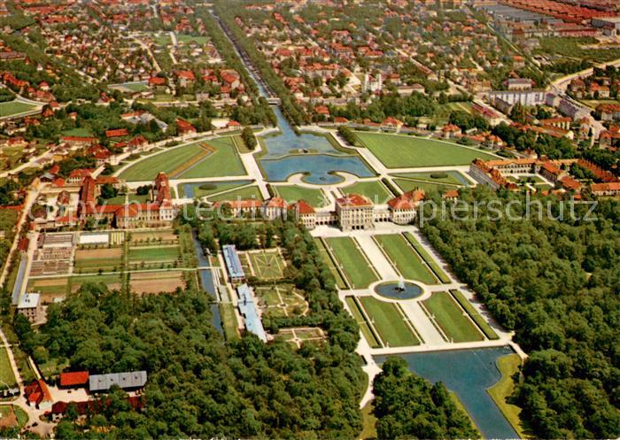 Muenchen Bayern Schloss Nymphenburg Fliegeraufnahme