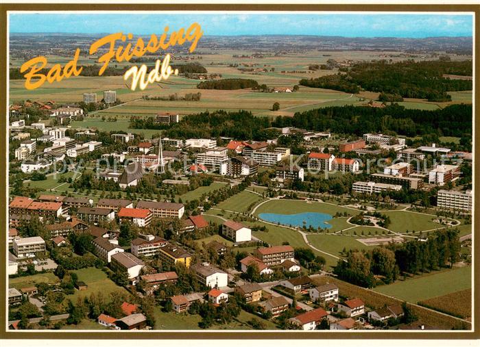 Bad Fuessing Freizeitpark und Kurpark Anlagen der Therme I und II Fliegeraufnahm