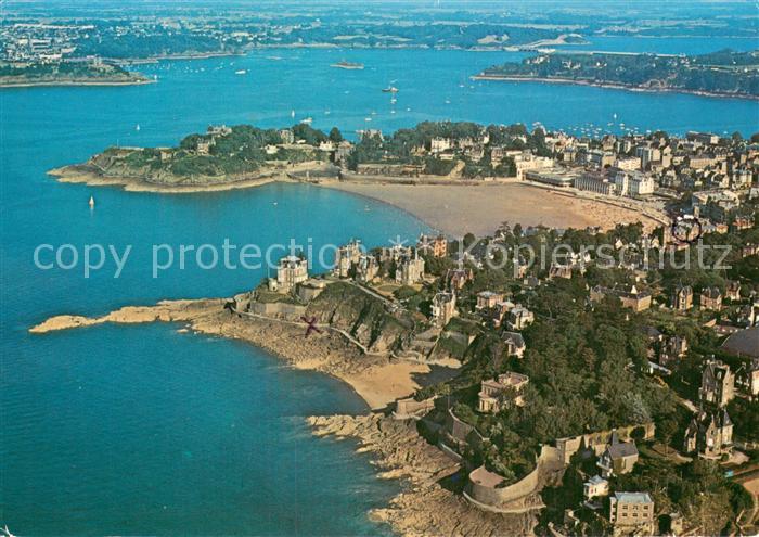 Dinard 35 Vue aerienne de la plage et de la pointe du Moulinet