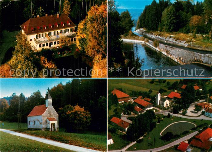 Strasslach-Dingharting Hotel Kanal Kapelle Fliegeraufnahme