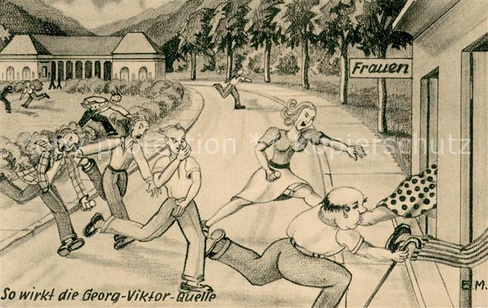 Bad Wildungen So wirkt die Georg Viktor Quelle Wildunger Wasser Kuenstlerkarte