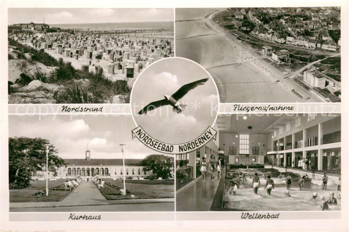 Norderney Nordseebad Nordstrand Kurhaus Wellenbad Moewe Fliegeraufnahme