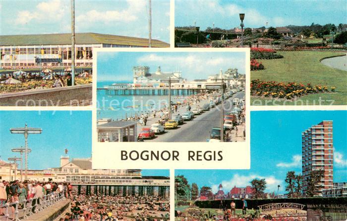 Bognor Regis UK Teilansichten Strand Uferstrasse Seebruecke Parkanlagen