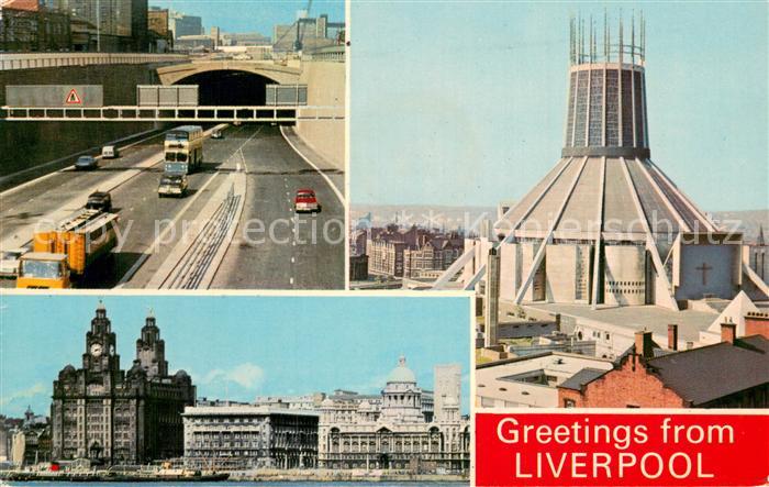Liverpool  UK New Mersey Tunnel Landing Stage Metropolitan Cathedral