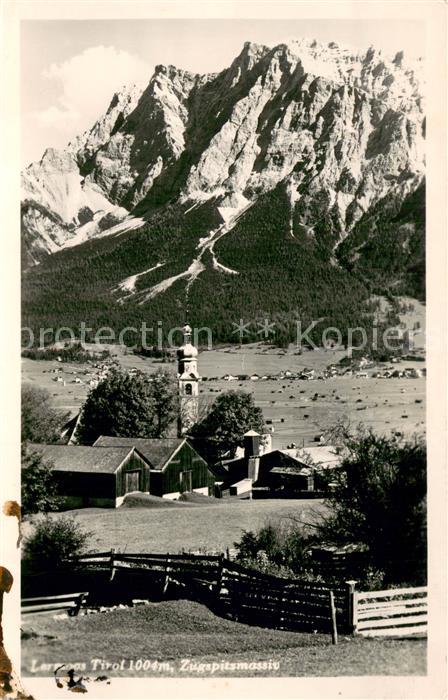 Lermoos Tirol Blick zum Zugspitzmassiv