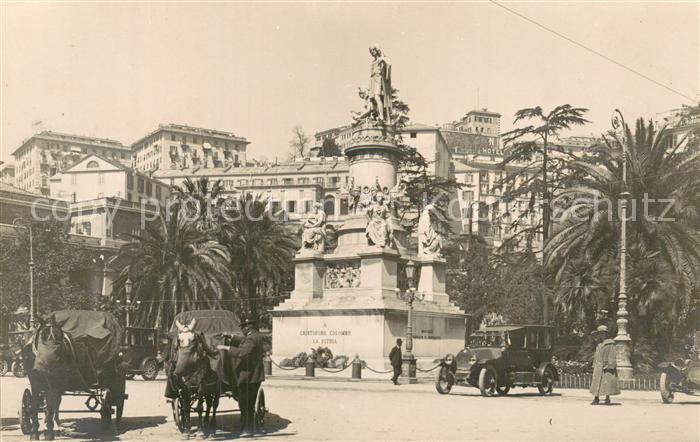Nice  06 Nizza Monument Cristoforo Colombo La Patria Automobil Pferdedroschken