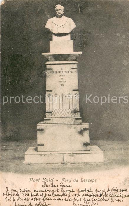 Port-Said Egypt Ferdinand de Lesseps Statue
