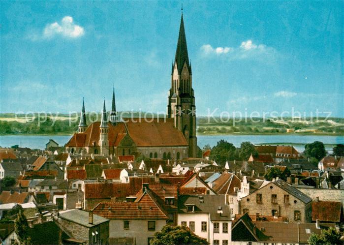 Schleswig Holstein Blick vom Gallberg auf den Dom Schlei
