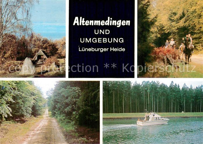 Altenmedingen und Umgebung Lueneburger Heide Koenigsgraeber Reiterweg im Reisenm