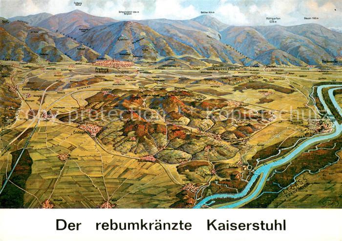 Kaiserstuhl Region Panoramakarte