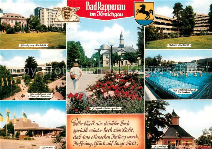 Bad Rappenau Schwaerzberg Kurklinik Kurmittelhaus Kurpark Salinengarten Sole Hal