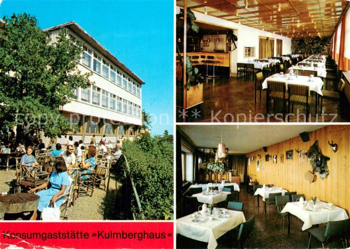 Saalfeld Saale Konsumgaststaette Kulmberghaus Gastraeume