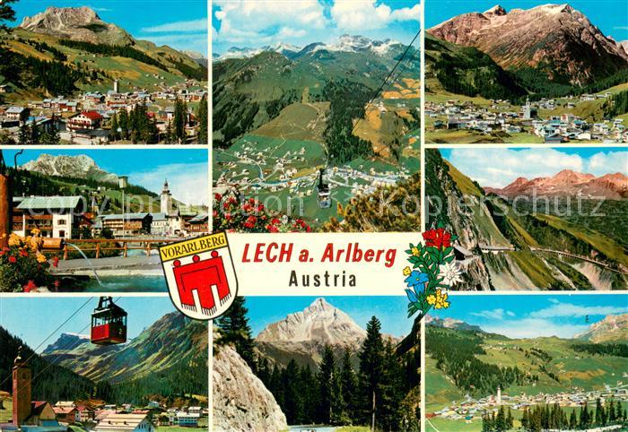 Lech Vorarlberg Teilansichten Fliegeraufnahmen Seilbahn Ortspartie