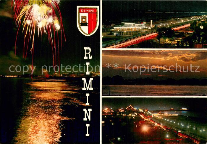Rimini IT di notte Feuerwerk
