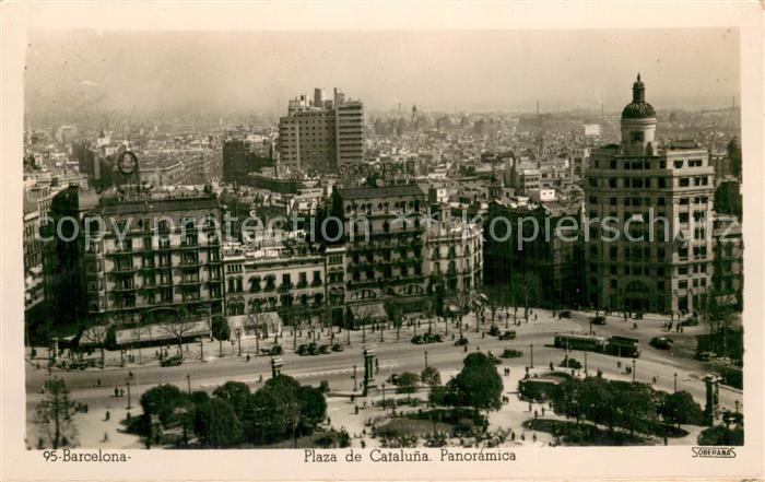 Barcelona Cataluna Plaza de Cataluna Panoramica