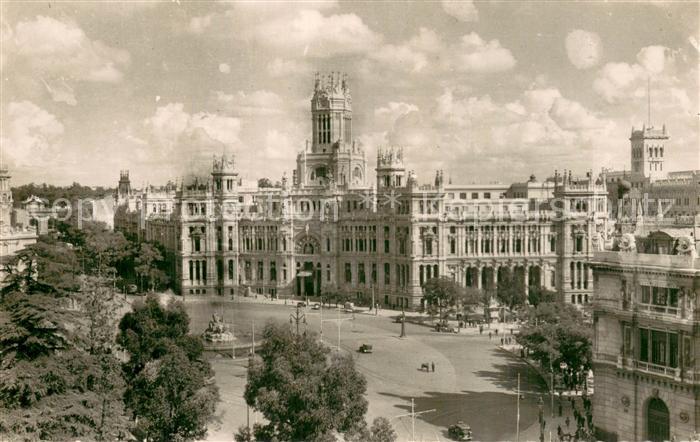 Madrid Spain Plaza de la Cibeles y Palacio de Comunicaciones