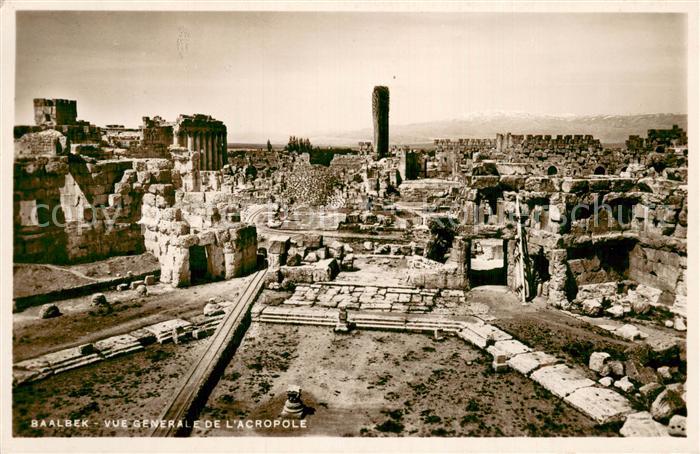 Baalbek Baalbeck Vue generale de l'Acropole