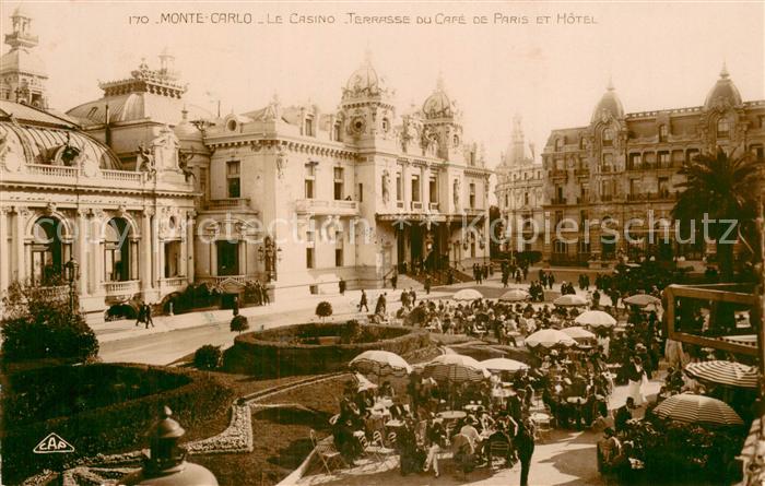 Monte-Carlo Monaco Le Casino Terrasse du Cafe de Paris et Hotel