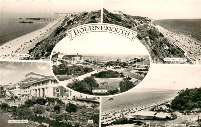 Bournemouth UK East Zig Zag The Pier The East Cliff The Pavilion Durley Chine