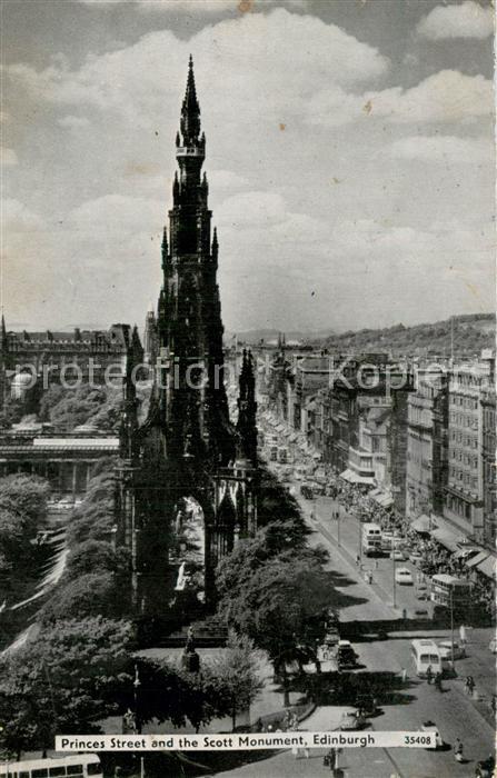 Edinburgh  Scotland UK Princes Stret and the Scott Monument