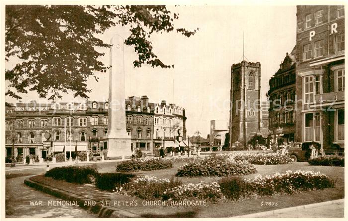Harrogate  UK War Memorial and St Peters Church