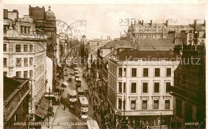 Glasgow  Scotland UK Argyle Street looking east