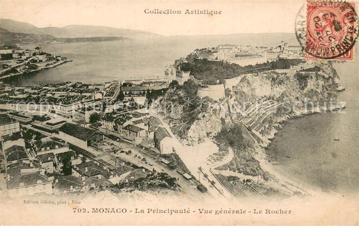 Monaco La Principaute Vue generale aerienne Le Rocher