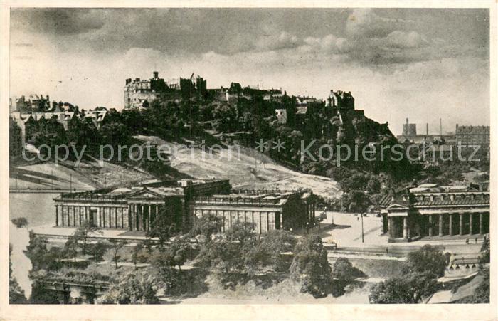Edinburgh  Scotland UK The Art Galleries and Castle